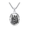Qurexa 925 Sterling Silver Patron Saint Medal Necklace Catholic Protection Pendant Amulet Religious Jewelry For Men Women